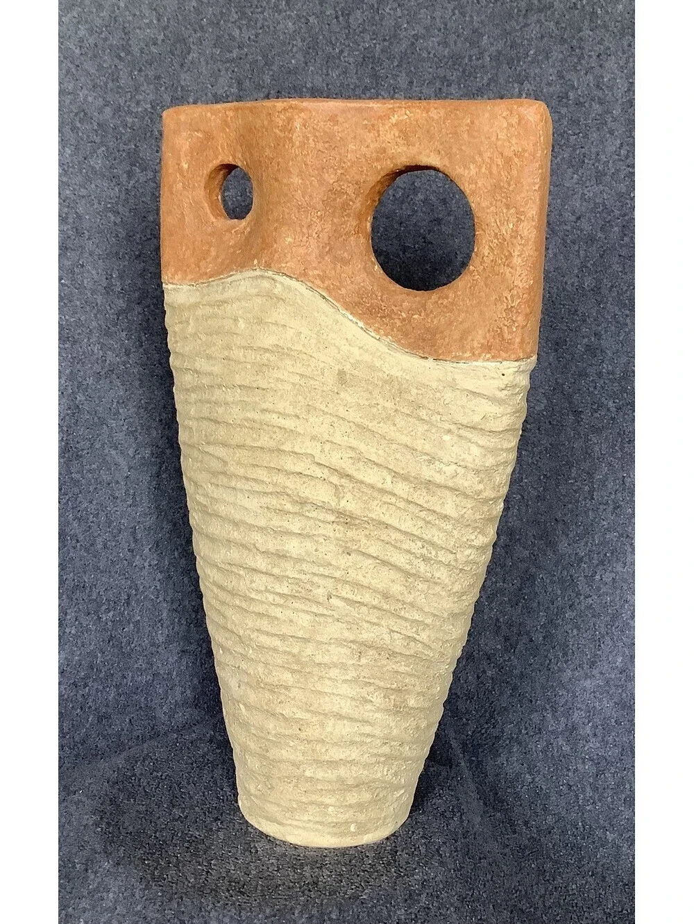 EUC Pier 1 Abstract Textured Large Ceramic Vase 14.5